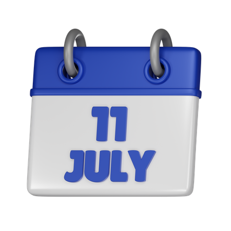 11 July  3D Icon