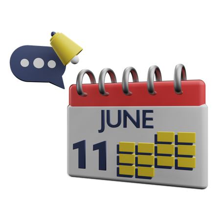 11 june  3D Icon