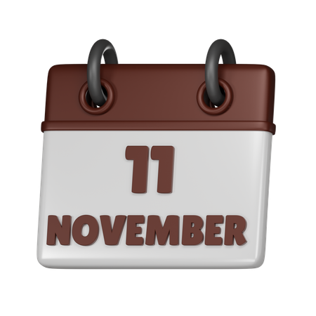 11 November  3D Icon