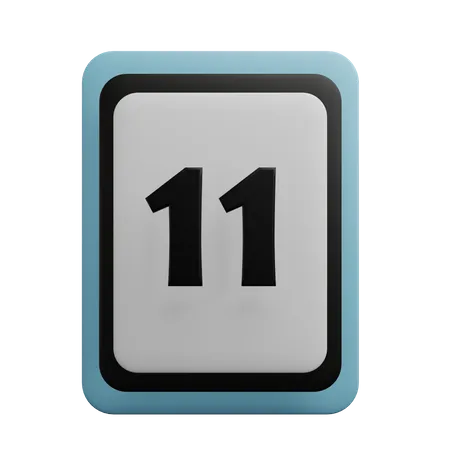 Number 11  3D Icon