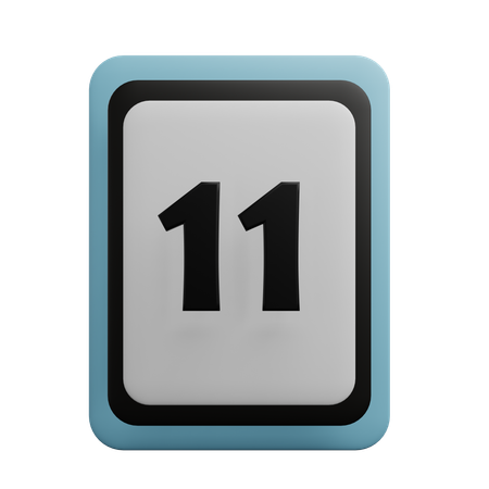 Numero 11  3D Icon