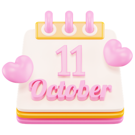 11 octobre  3D Icon