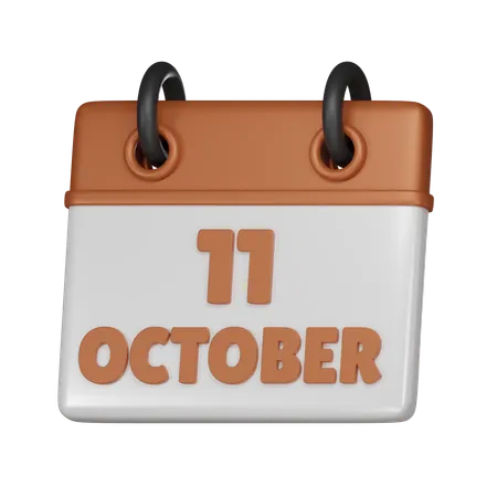 11 octobre  3D Icon