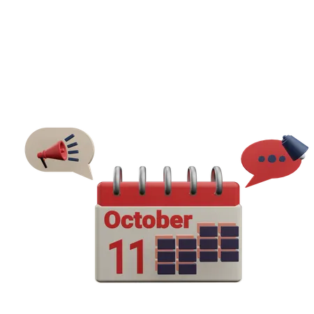 11 octobre  3D Icon