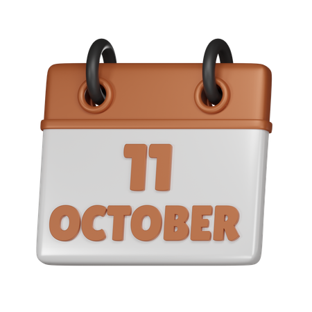 11. Oktober  3D Icon