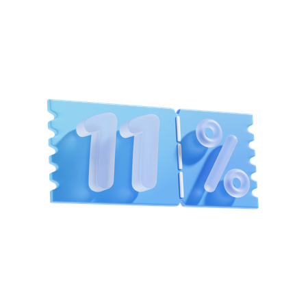 11 Percent  3D Icon