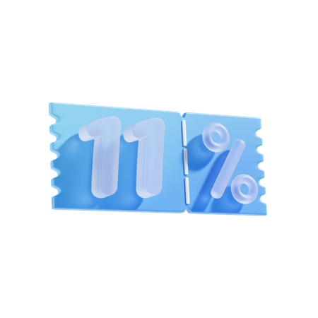 11 Percent  3D Icon