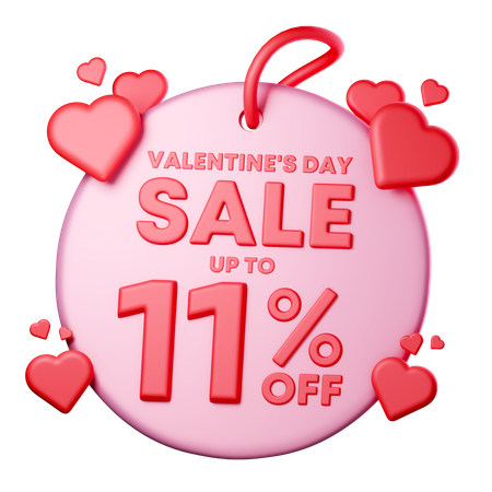 11 Percentage Discount  3D Icon