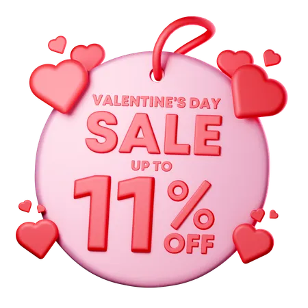 11 Percentage Discount  3D Icon