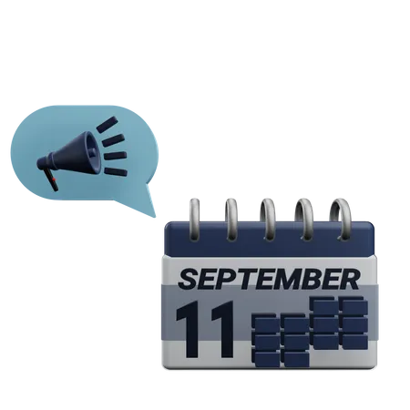 11. September  3D Icon