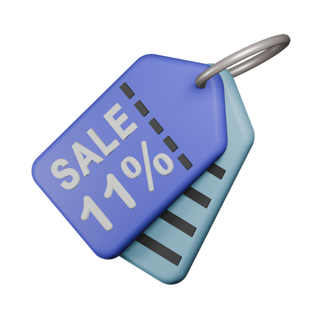 11% Etiqueta de venta  3D Icon