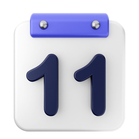 11º Calendário  3D Icon