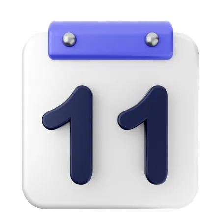 11º Calendário  3D Icon