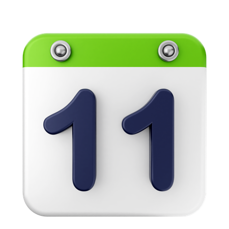 11º Calendário  3D Icon