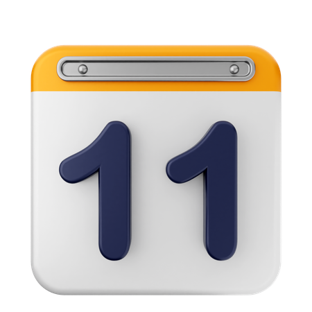 11º Calendário  3D Icon