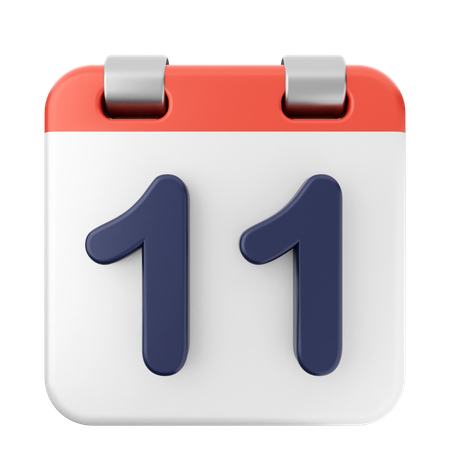 11º Calendário  3D Icon