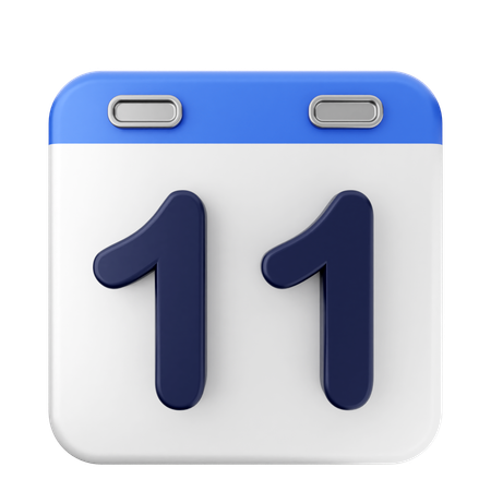 11º Calendário  3D Icon