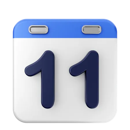 11º Calendário  3D Icon