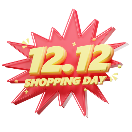 12-12 días de compras  3D Icon