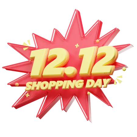 12-12 días de compras  3D Icon