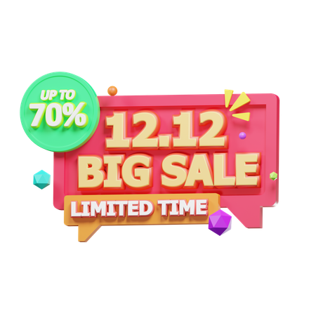 12 12 gran venta 3D Icon