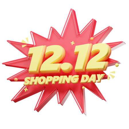 12-12 jours de shopping  3D Icon