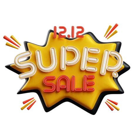 12 12 Super Sale  3D Icon