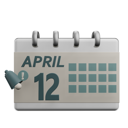 12 april  3D Icon