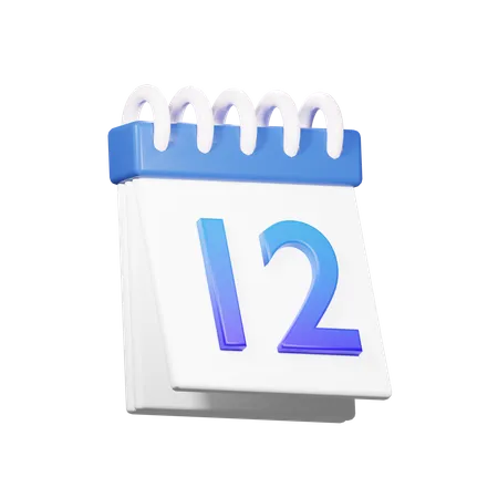 12 data  3D Icon