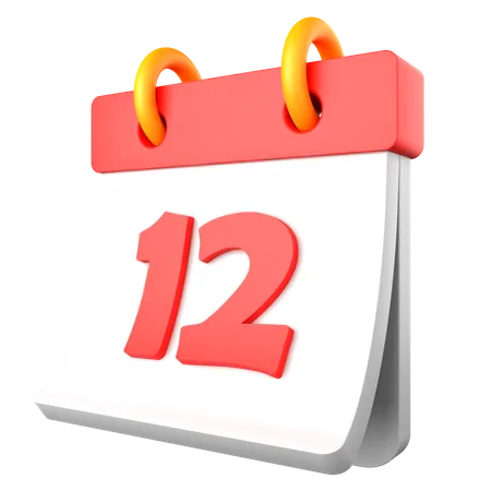 12 Datum  3D Icon