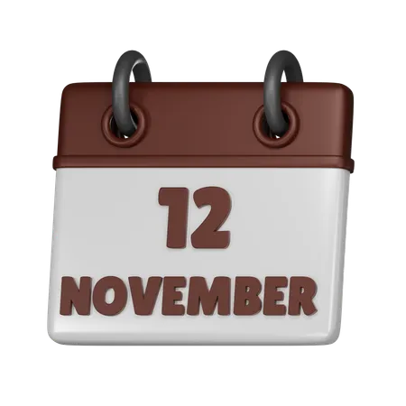 12 de novembro  3D Icon