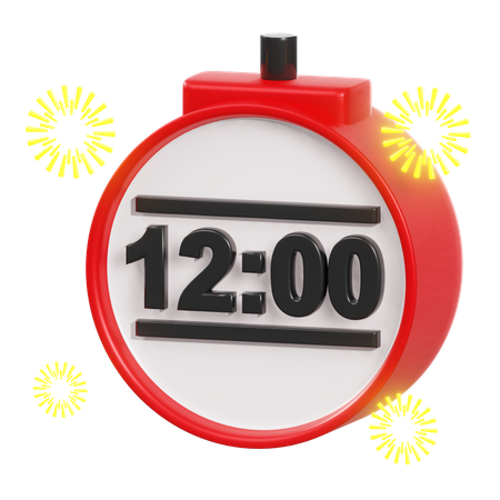 12 horas  3D Icon