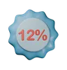 Insignia de 12% de descuento