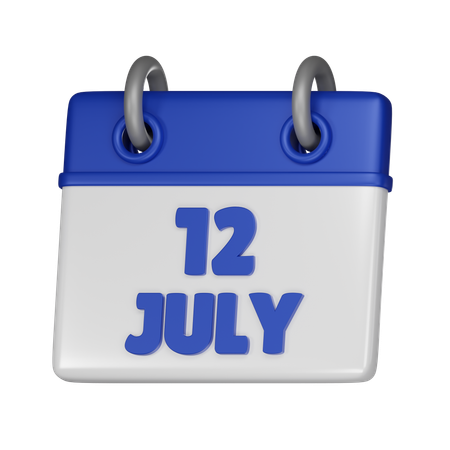 12 July  3D Icon