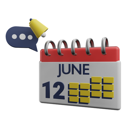 12 june  3D Icon