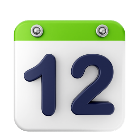 12. Kalender  3D Icon