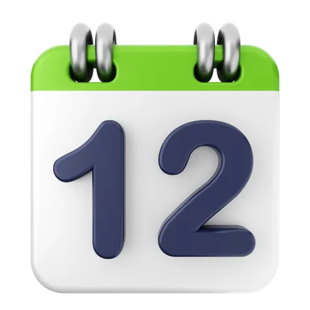 12. Kalender  3D Icon