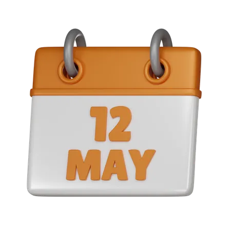 12 mai  3D Icon