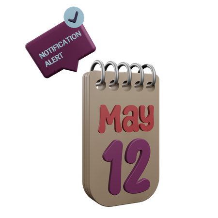 12. Mai  3D Icon