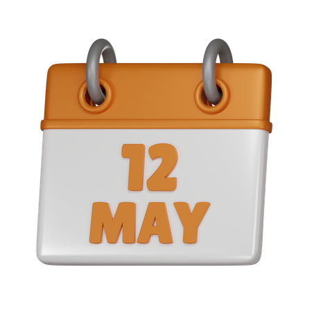 12 de mayo  3D Icon