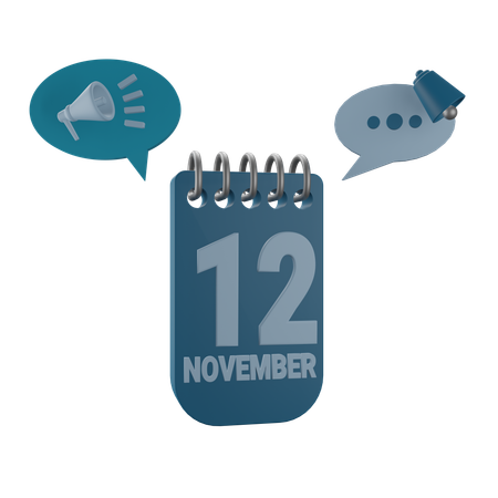 12 November  3D Icon