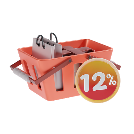 12 Percent  3D Icon