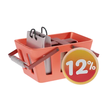 12 Percent  3D Icon