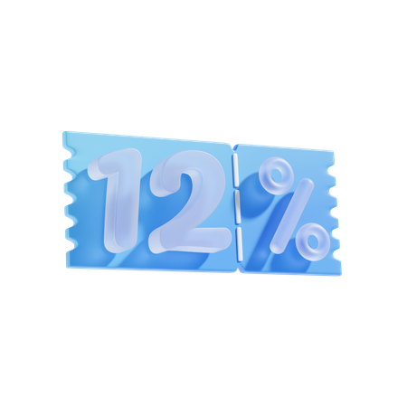 12 Percent  3D Icon