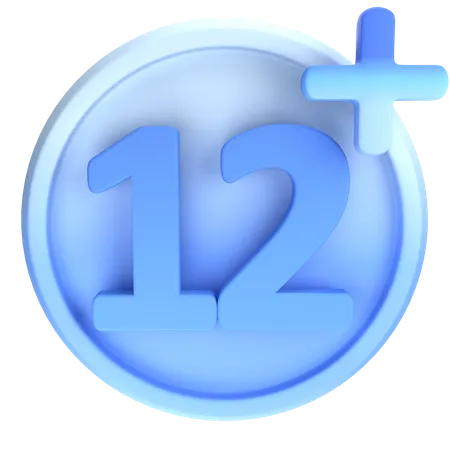 12 Plus  3D Icon