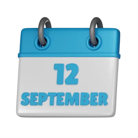 12 September  3D Icon