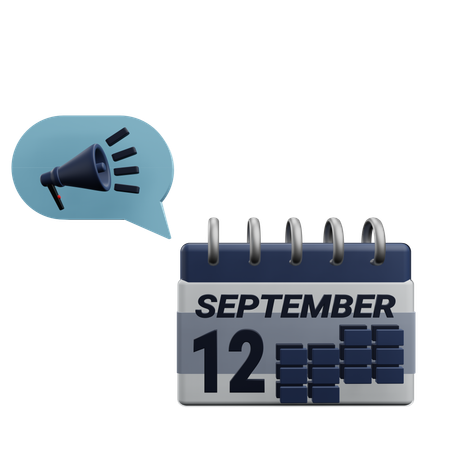 12 september  3D Icon