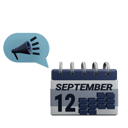 12. September  3D Icon