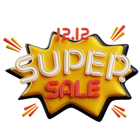 12 12 Super Sale  3D Icon