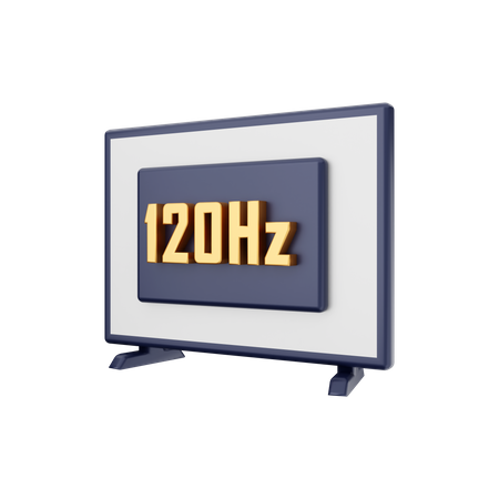 120 Hz Bildwiederholfrequenz  3D Illustration